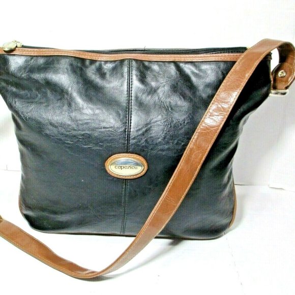 Capezio Handbags - Capezio Black Faux Leather Crossbody Bag 12x11 Purse